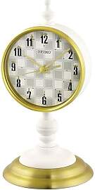 Seiko Clock Tischuhr Gold-weiß