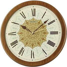 Seiko Clock Wanduhr braun