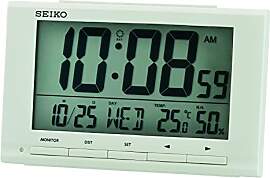 Seiko Clock Wecker digital weiß LCD QHL090W