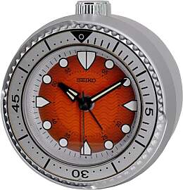 Seiko Clocks Wecker Silber-orange