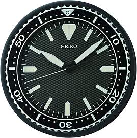 Seiko Wanduhr Kunststoff schwarz QXA791K