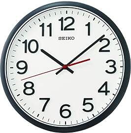 Seiko Wanduhr schwarz Kunststoff Schleichende