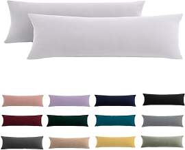Seitenschläferkissen Bezug 40x145 2er Set - Weiß 