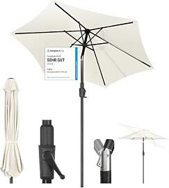 Sekey 220 cm Sonnenschirm mit Kurbel und Auto