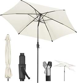 Sekey 270cm Sonnenschirm mit Kurbel und Auto