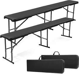 Sekey 2er Set Bierbank Klappbar Kunststoff, 8