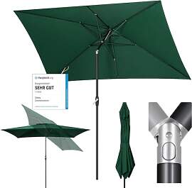 Sekey Aluminum Sonnenschirm mit Kurbel und