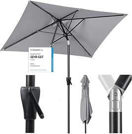 Sekey Aluminum Sonnenschirm mit Kurbel und