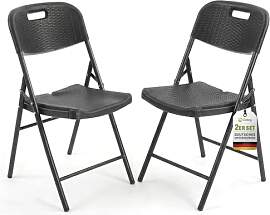 Sekey Klappstuhl 2er Set, Gartenstuhl Klappbar bis 