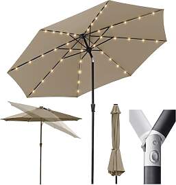 Sekey Solar-LED Sonnenschirm 300cm mit 40 LED,