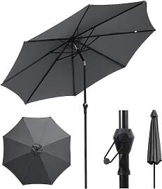 Sekey Sonnenschirm 300 cm mit Kurbel, Gartenschirm 