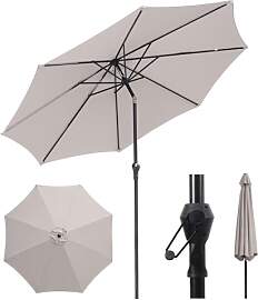 Sekey Sonnenschirm 300 cm mit Kurbel, Gartenschirm 