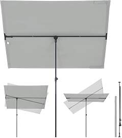 Sekey Sonnenschirm Rechteckig, 130x180 cm