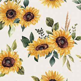 Selbstklebende Tapete Gelb Blumen, 44 x 600 cm
