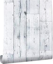 Selbstklebende Tapete Holzoptik Weiss, 44.5 x 500
