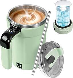 Selbstrührende Tasse mit Temperaturanzeige, 380ml 