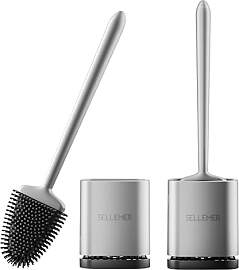 Sellemer WC Bürste, 2 Stück Wand/Fuß Montierte