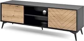 Selsey Boulia - TV-Lowboard Schwarz mit