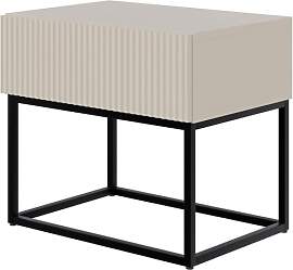 Selsey Nachttisch Mit Schublade, Weiß, Schwarze