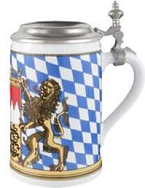 Seltmann Weiden Compact Bayern Bierkrug mit Deckel 