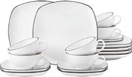 Seltmann Weiden Lido Black Line Tee-Set eckig