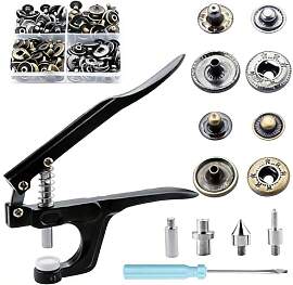 SenaiMy Druckknopf Set Schwarz mit Zange, 40set