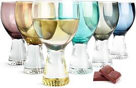 Sendez 6er Set bunte Weingläser 380 ml auf Fuß