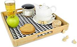 Sendez Serviertablett mit Motiv Holztablett