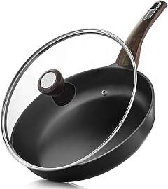 SENSARTE Antihaft Bratpfanne mit Deckel 28cm