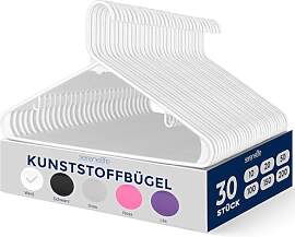SereneLife 30er Set Kleiderbügel Kunststoff,