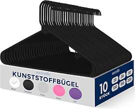SereneLife Platzstparende Kleiderbügel Schwarz 10 