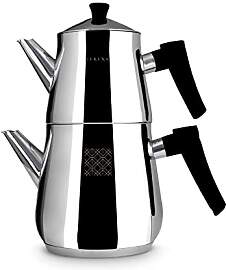 Serenk Edelstahl-Teekannen-Set, 1L & 2L,