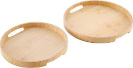 Serviertablett-Set Betty Naturfarben, 2-teilig