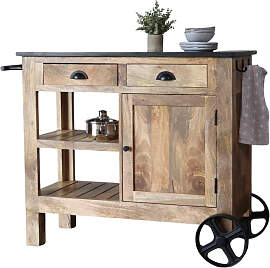 Servierwagen PULA Pflanztisch massiv Mangoholz