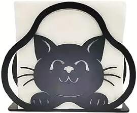 Serviettenhalters, Metall Schwarze Servietten