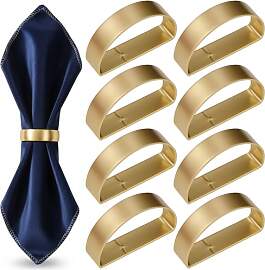 Serviettenringe, 8 Stück Elegante Serviettenringe 