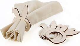 Serviettenringe Osterhase, 6 Stück: