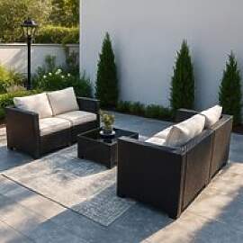 Sessel Boho Gartenmöbel-Sets Retro Kunststoff