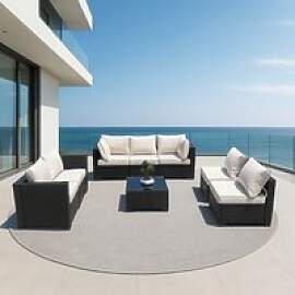 Sessel Boho Gartenmöbel-Sets Retro Kunststoff