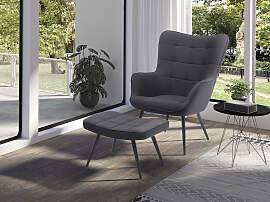 Sessel BYLIVING "Uta", grau