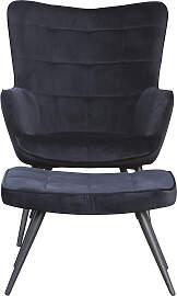 Sessel BYLIVING "Uta", schwarz, B:60cm