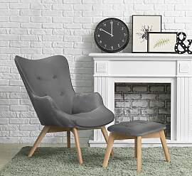 Sessel HOME AFFAIRE "Nicko", grau,
