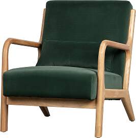 Sessel Mark aus grünem Samt, modern