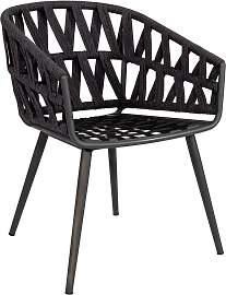 Sessel Palm - Aluminium eisengrau matt, cross