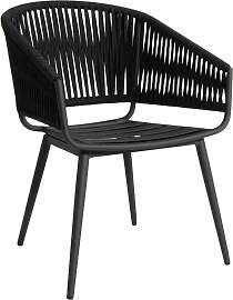 Sessel Palm - Aluminium eisengrau matt, straight