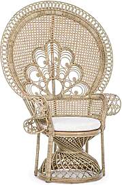 Sessel Peacock aus Rattan, klassischer Stil,