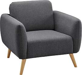 Sessel Pia Dunkelgrau Webstoff