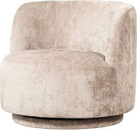 Sessel Popular aus Chenille-Stoff, drehbar, Retro
