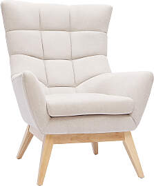 Sessel Skandinavisch beige aus Holz BRODY