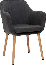 Sessel skandinavisch Dunkelgrau und Füße aus